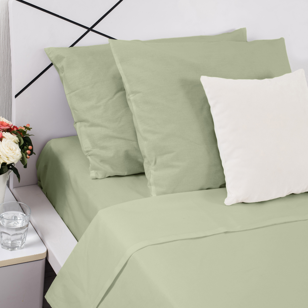 Lenzuola Matrimoniali Somma 100% percalle di puro cotone - Completo letto - Corinne - Grigio