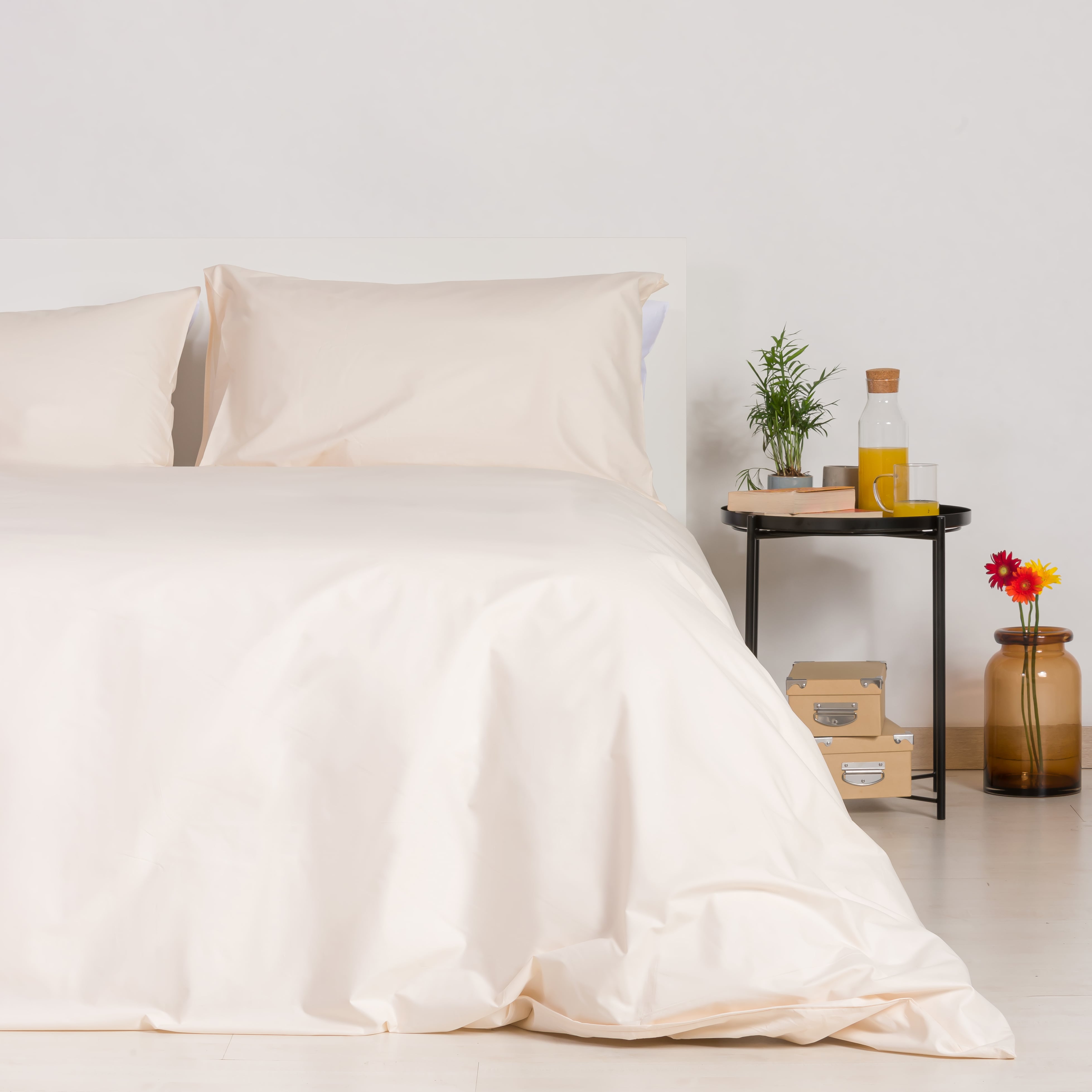 Set Copripiumino H HOUSEHOLD 100% Cotone Lavato | King Size Giallo Con Cerniera, Federe A Busta, Biancheria Letto Morbida
