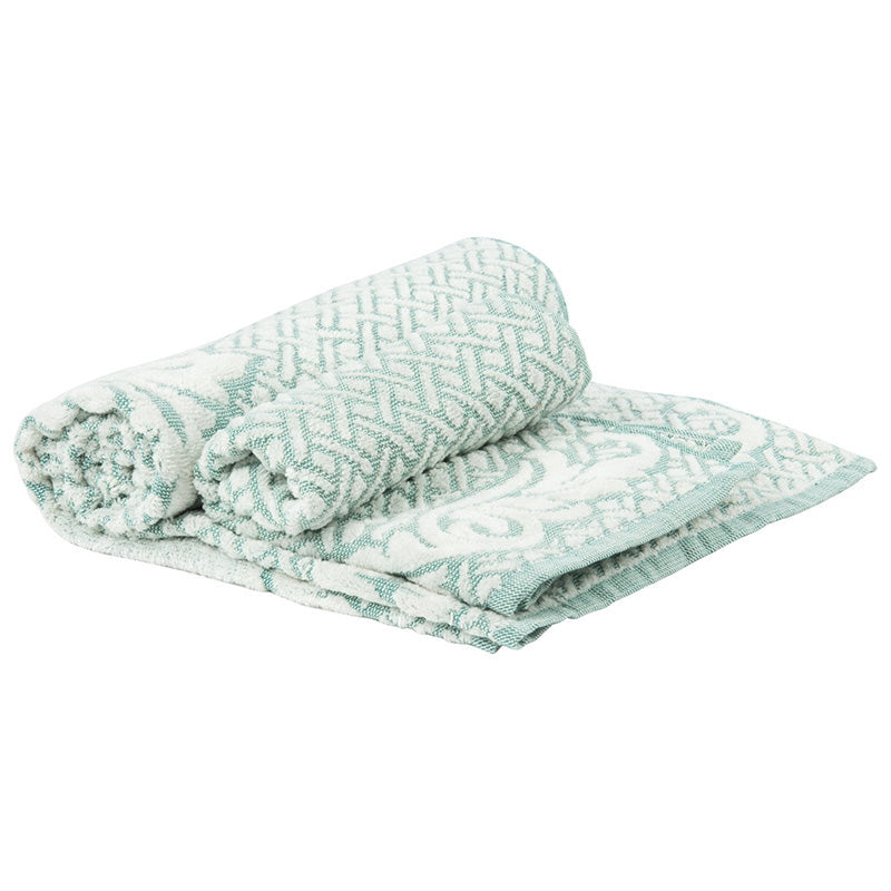 Zenoni & Colombi Salvietta Ospite Punto Antico Toscano – Spugna Jacquard 100% Cotone, Misure 60x110 Cm + 40x60 Cm, Senape