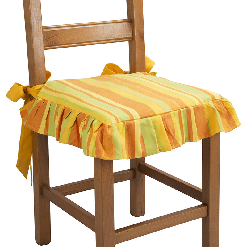 Cuscino per sedia Provencal 100% cotone Giallo