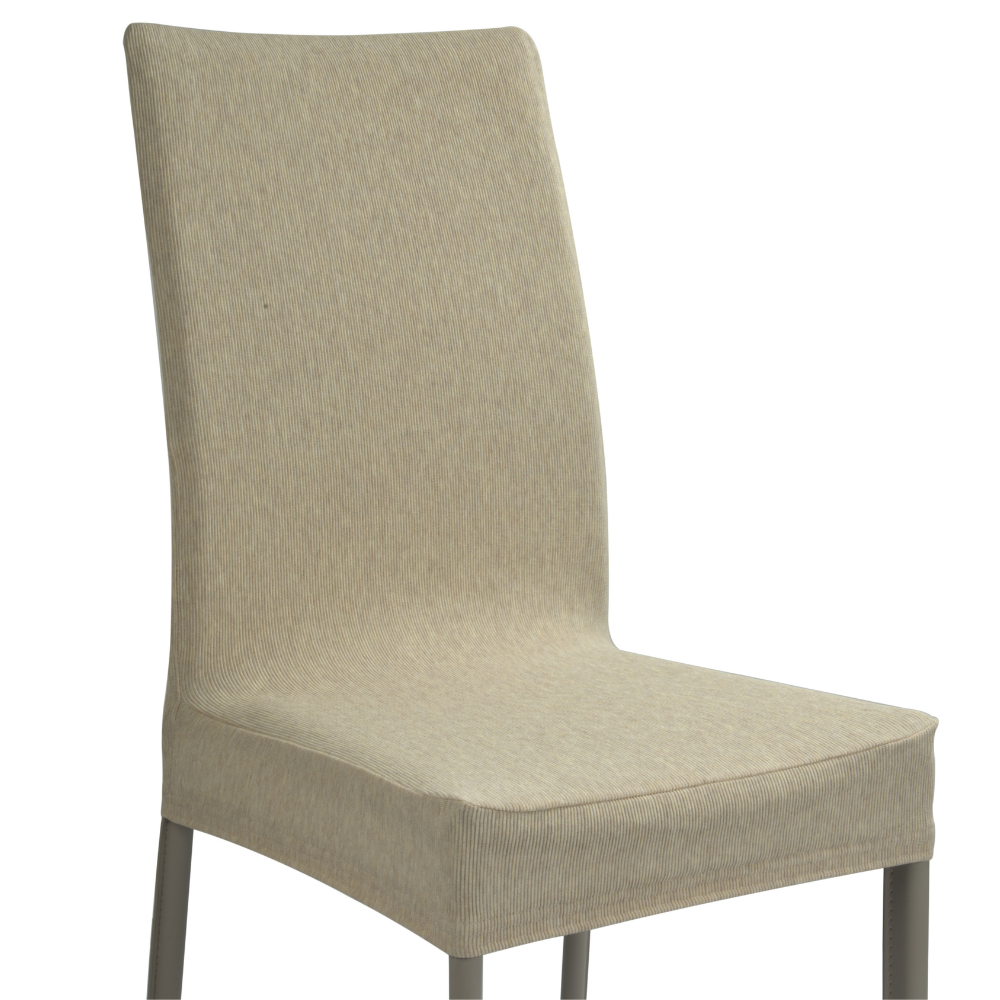 Stretch chair cover with Beige backrest