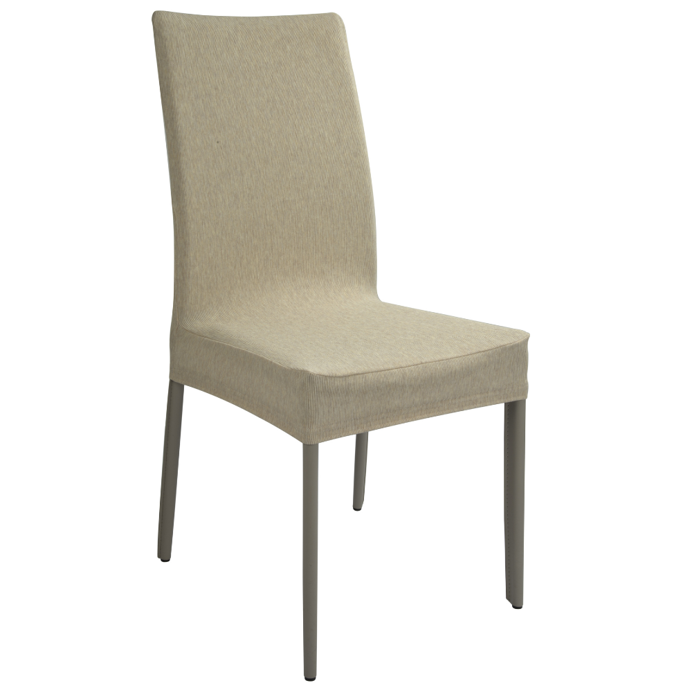 Stretch chair cover with Beige backrest