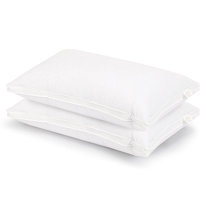 Badia Pillow in Down and Goose Feather with 100% Cotton Lining, Medium Support