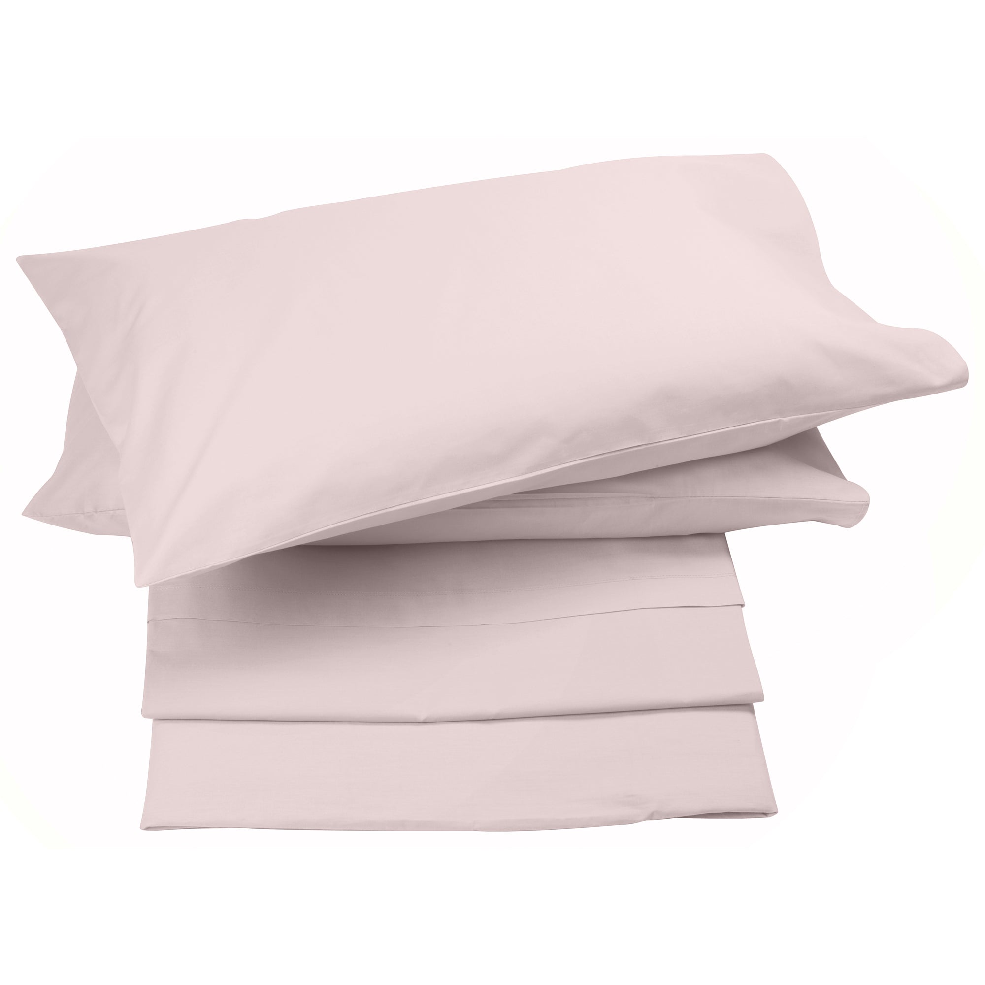 Pearl Pink 100% Cotton Percale Sheet Set