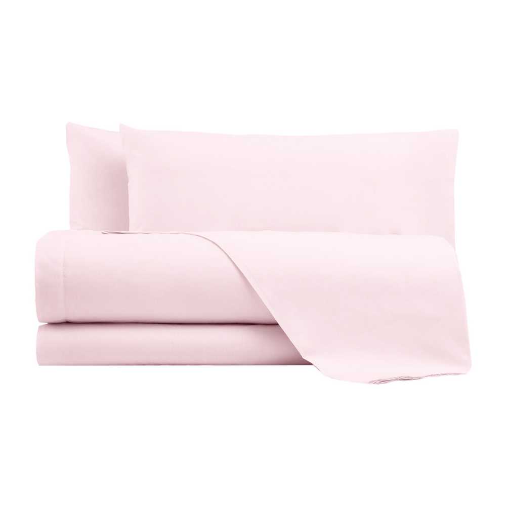 100% high quality cotton sheets in light pink