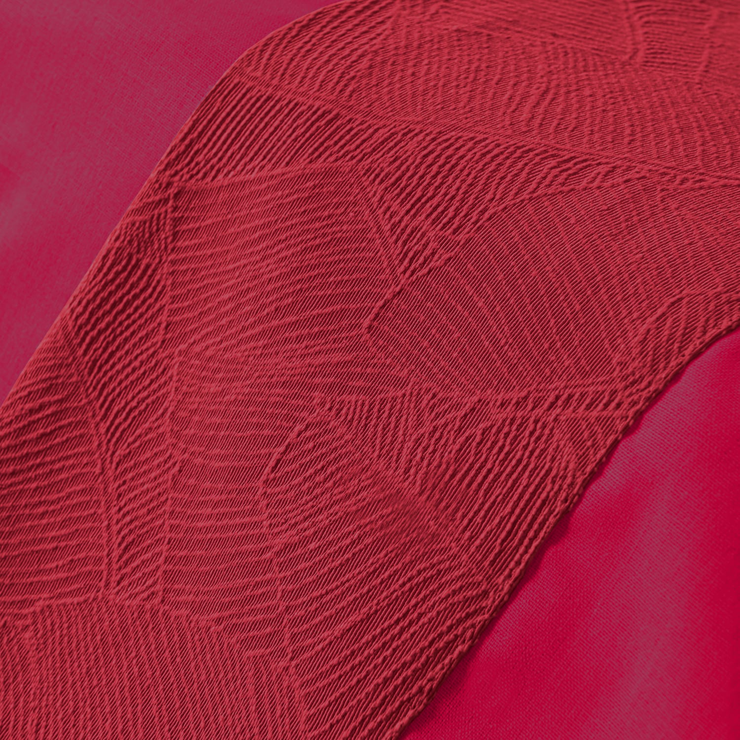 Double Bed Sheet Set with Jacquard Jungle Bordeaux Frill