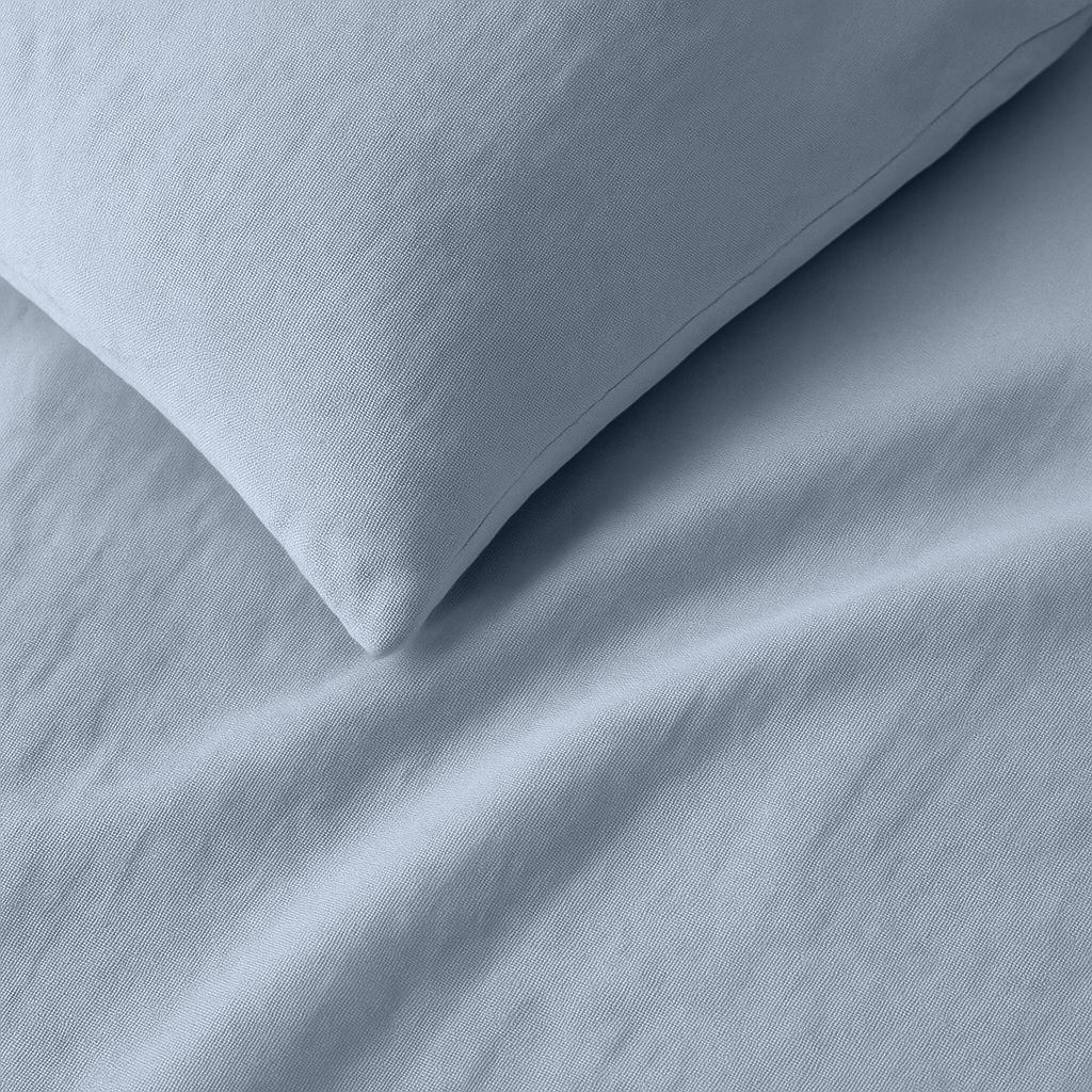 Completo Lenzuola in Lino 100% Azzurro