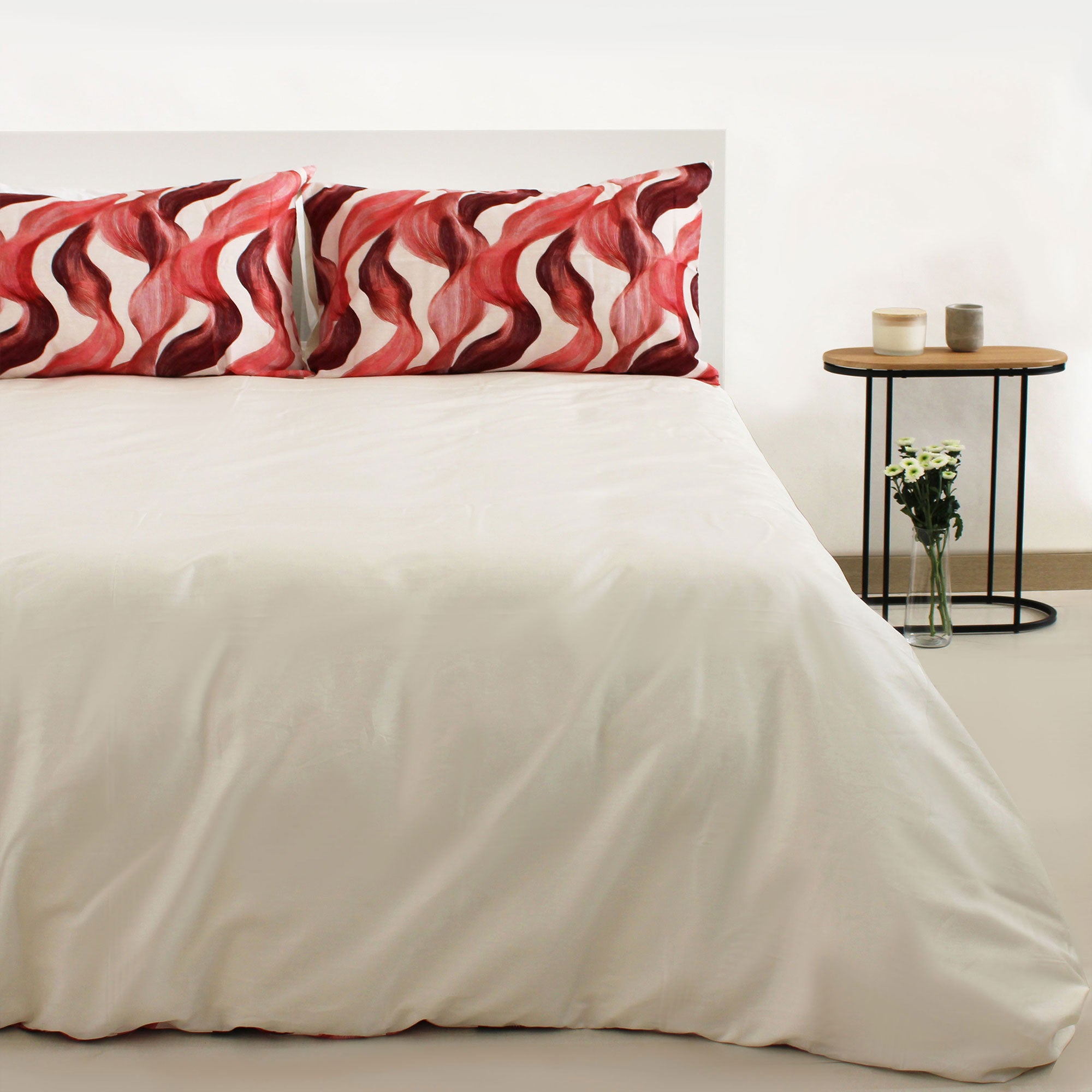 Copripiumino Motion in 100% Raso di Cotone Stampato Doubleface con Federe