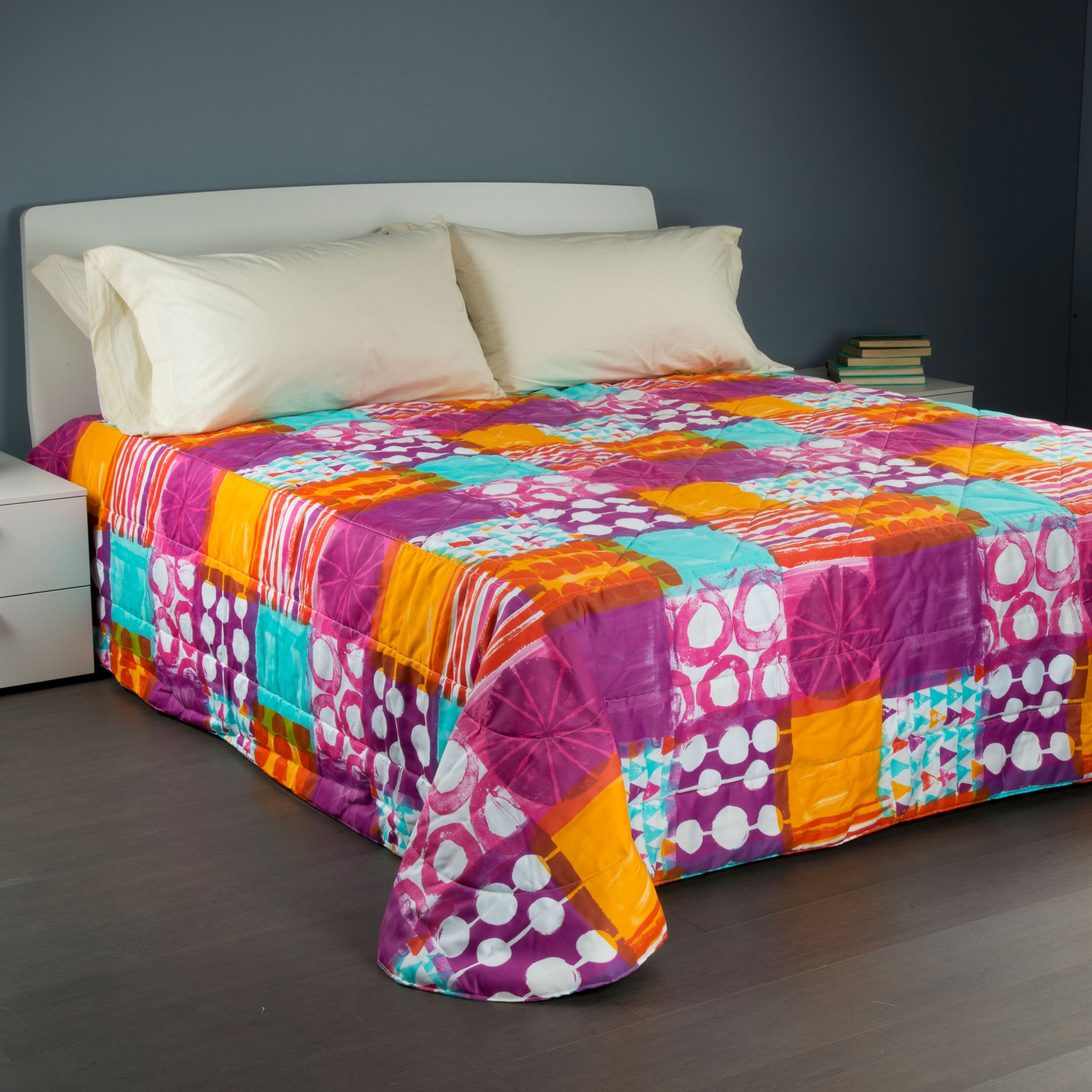 Trapuntino Quilt Viola mezza stagione 100 gr Matrimoniale