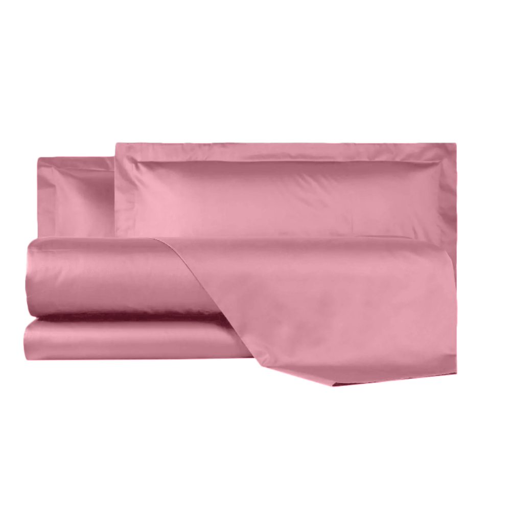 Sheets in 100% Coral Pink cotton satin