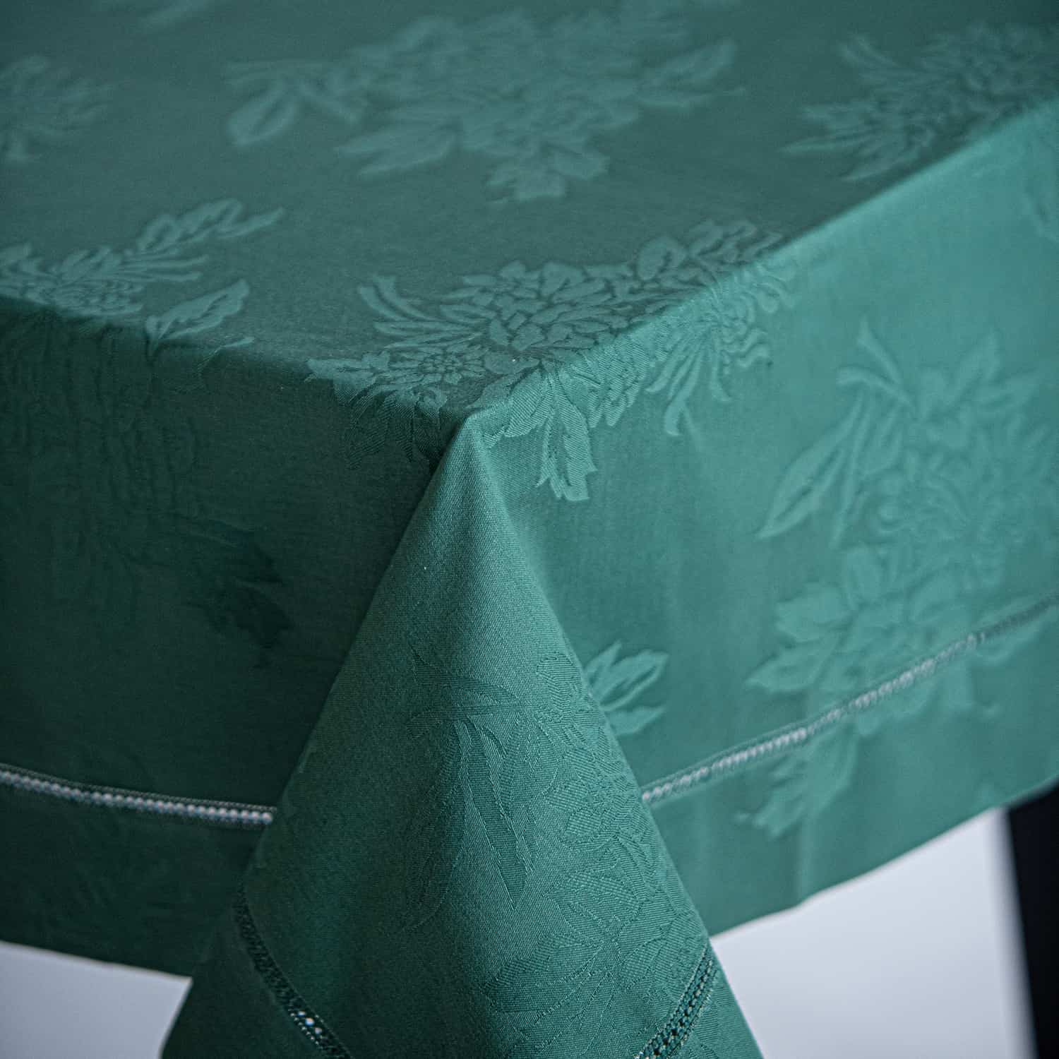 Tovaglia Ricamata Fiandra Gigliuccio Verde