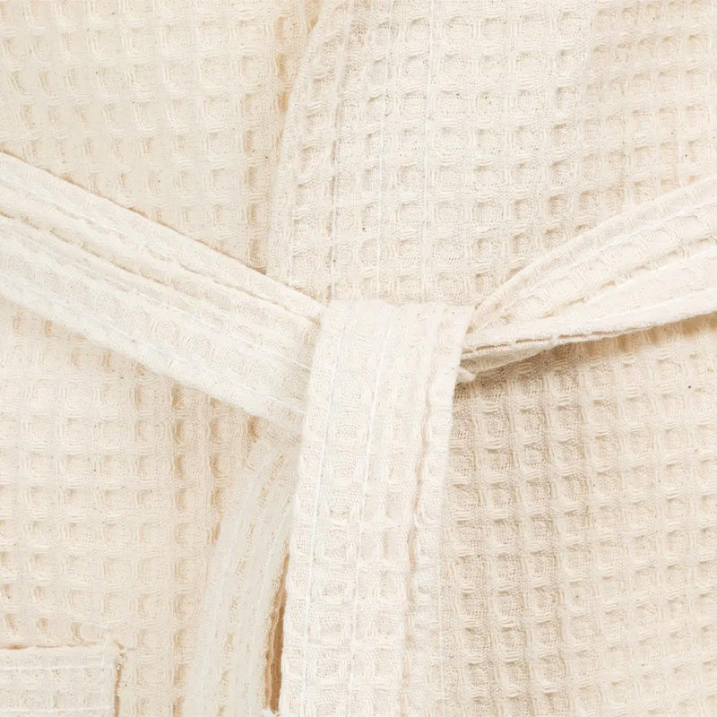 Honeycomb Bathrobe 100% Beige Cotton SM