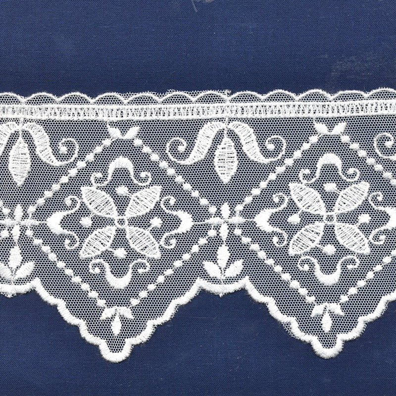 11 cm rhombus embroidered tulle border