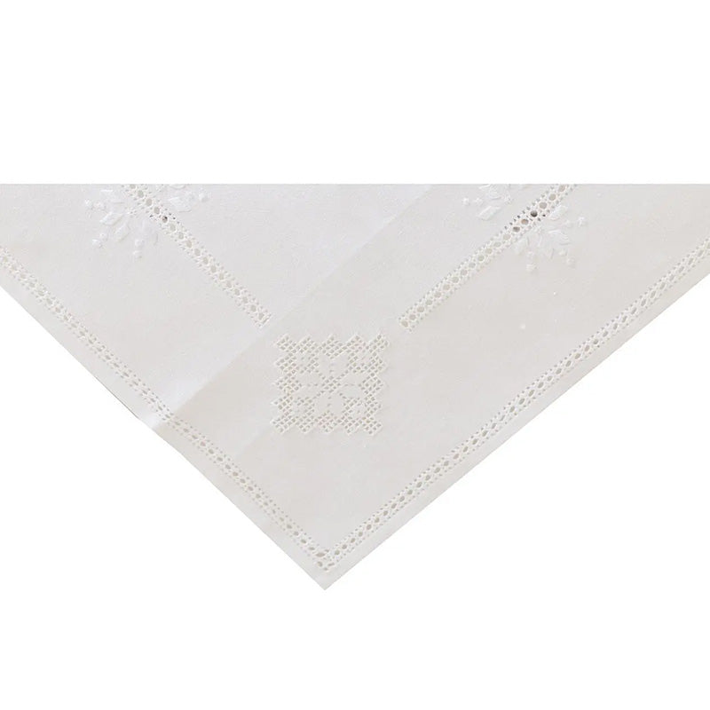 Hand-embroidered centerpiece in Linen and Cotton blend Made in Italy variant Sara