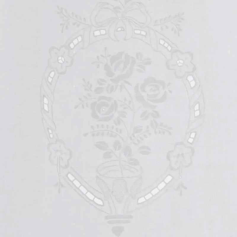 Tende Ricamate A Mano Zenoni & Colombi - Coppia In Misto Lino 55% E Cotone 45%, Varie Misure (es. 58x160 Cm) - Made In Italy - Foto 5