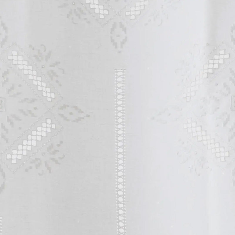 Zenoni & Colombi Telo Tenda Ricamata A Mano Filet Floreale Made In