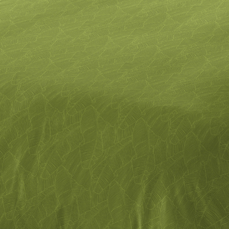 Duvet cover with pillowcases in Apple Green Jungle Jacquard cotton