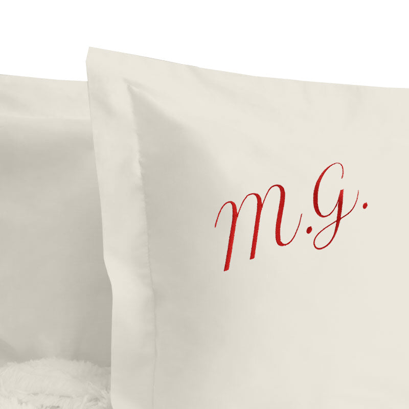 Pillowcase 50x80 in Cotton with Personalized Embroidery