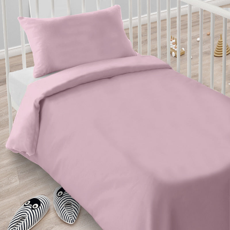 Parure de lit bébé bonne nuit rose - Linge de lit bébé