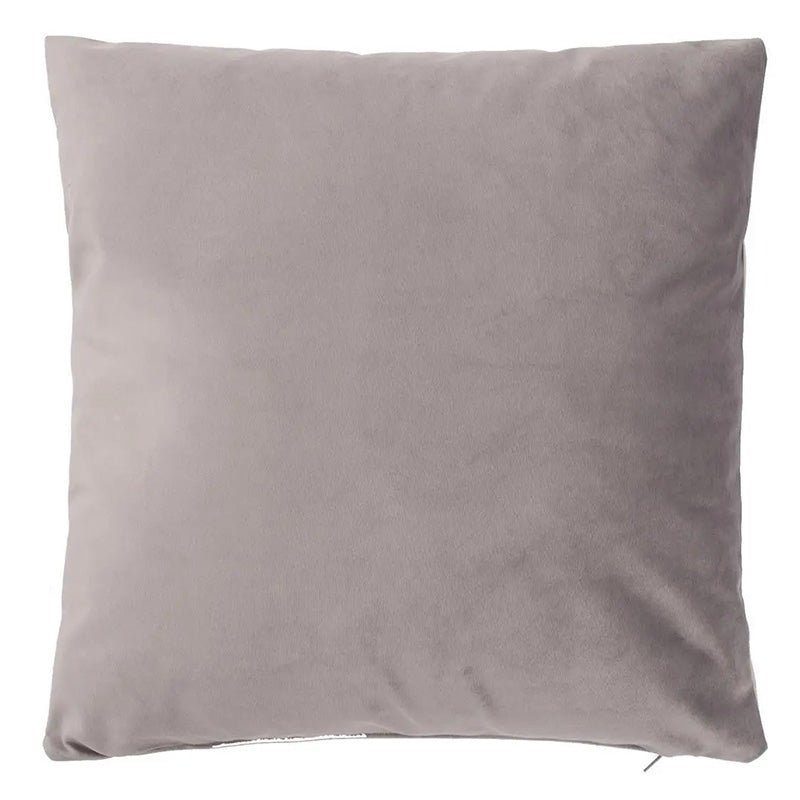 Funda de almohada decorativa terciopelo gris 40x40