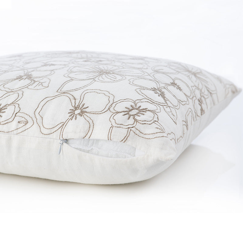100% Organic Linen Cannes Champagne decorative pillowcase 42x42 cm