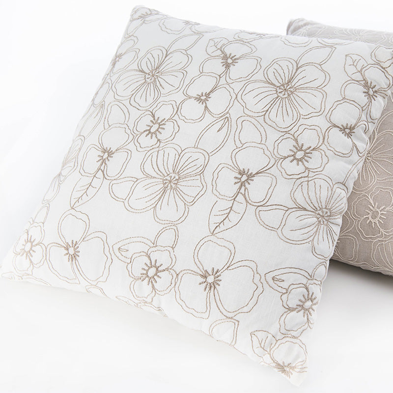 100% Organic Linen Cannes Champagne decorative pillowcase 50x50 cm