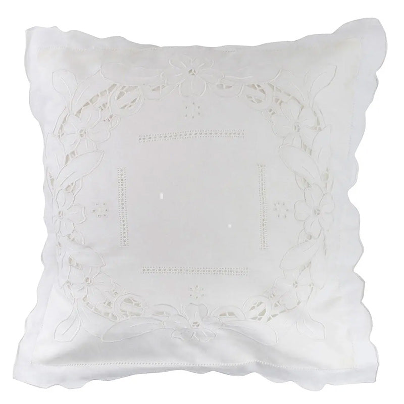 vctops Federa per cuscino ricamata floreale, 45,7 x 45,7 cm, in