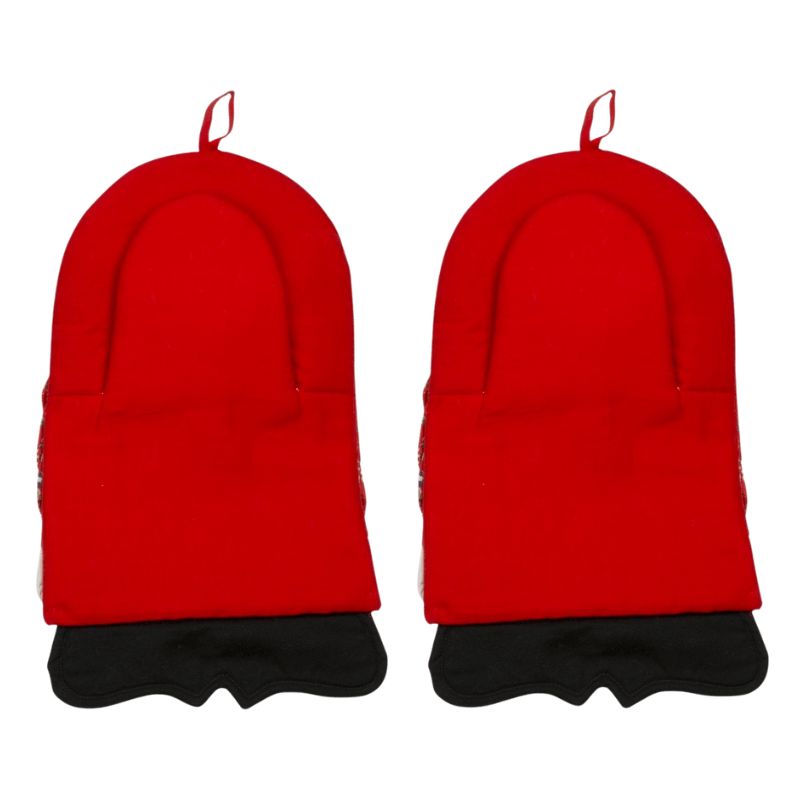 Father Christmas oven mitts in pure cotton (2 pieces)
