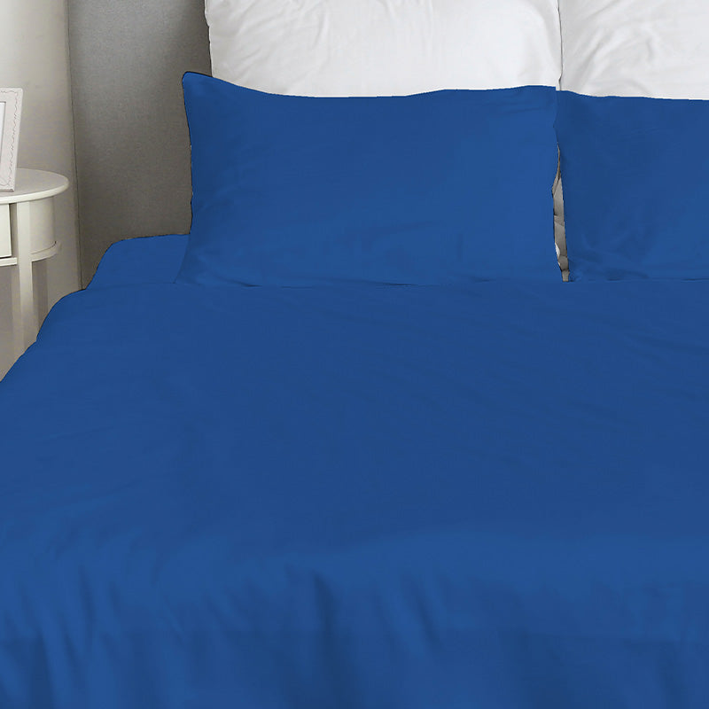 Bettlaken aus 100 % hochwertiger königsblauer Baumwolle