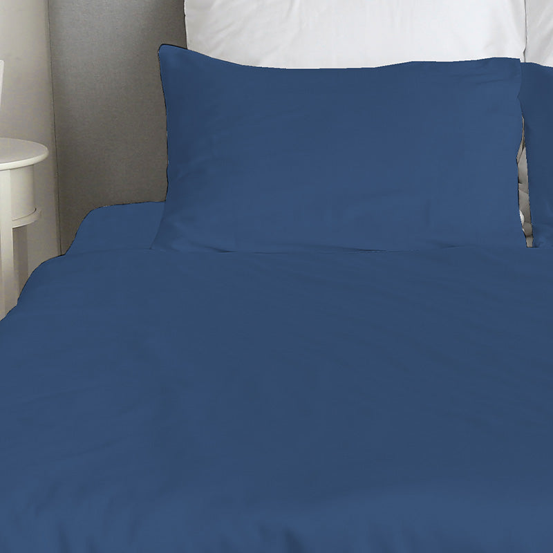 Drap de lit 100% coton de haute qualité Bleu marine