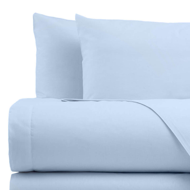 Sheets in 100% high quality light blue cotton