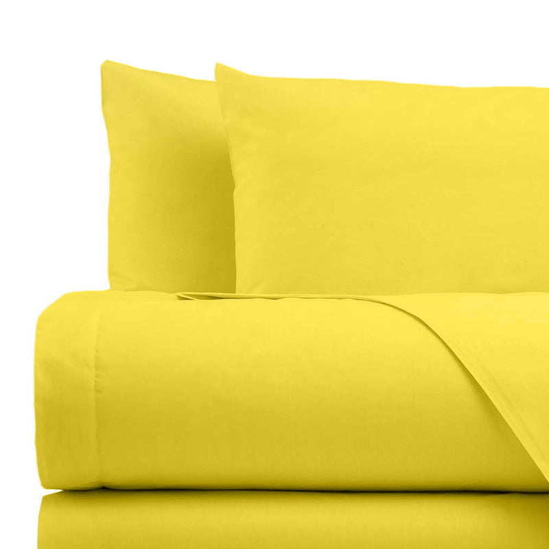 Sheets in 100% high quality cotton Sun yellow