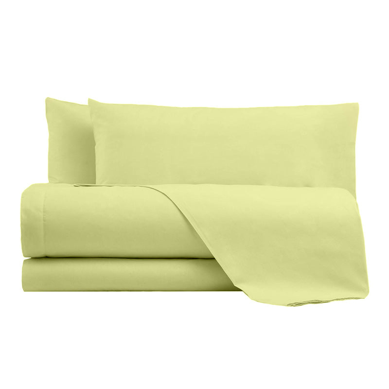 Draps vert lime 100 % coton de haute qualité