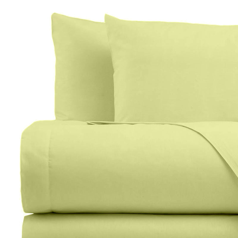 Draps vert lime 100 % coton de haute qualité