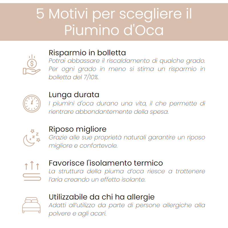 Duvet 4 seasons PLUS Campiglio (90+200gr) in 100% goose down