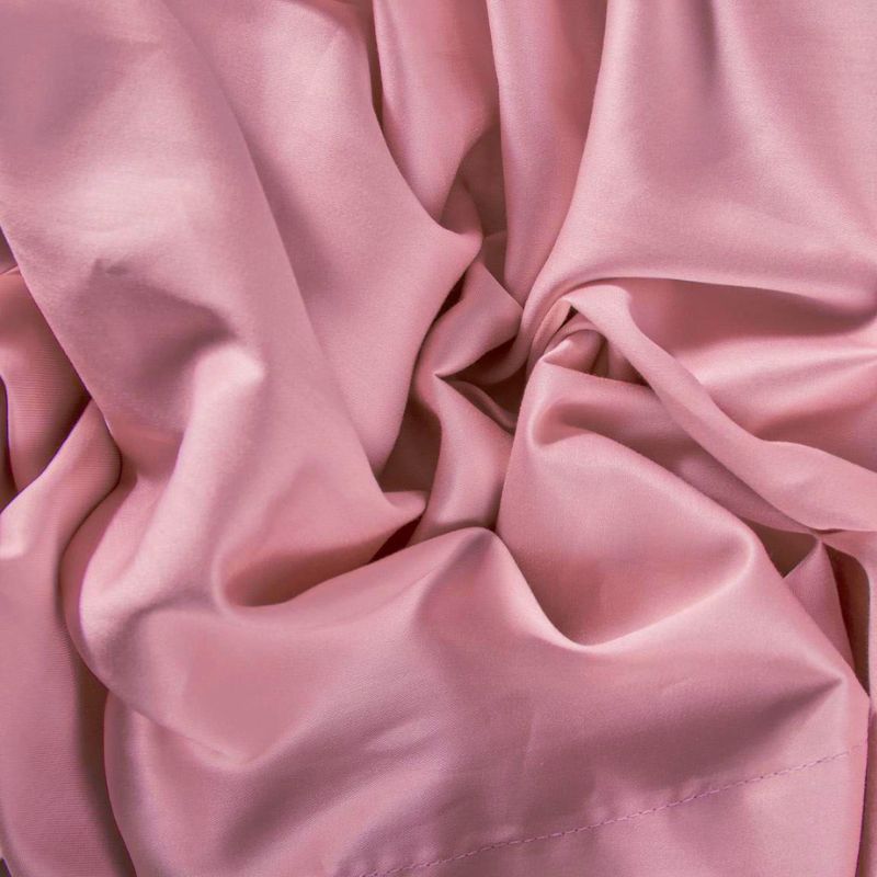 Duvet cover with pillowcases in Coral Pink cotton satin