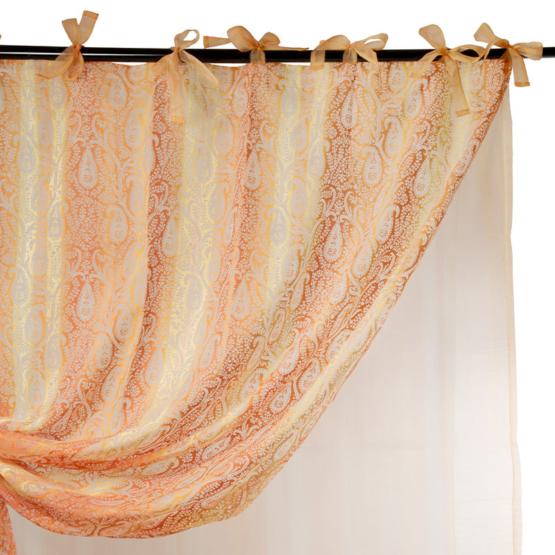 Organza curtain Cachemire Orange 140x290cm