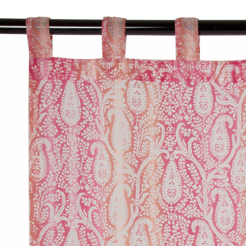 Fuchsia Cashmere Organza Curtain 140x290cm