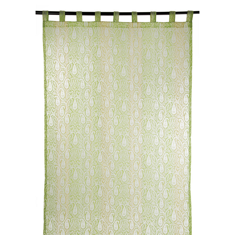 Tenda in Organza Cachemire Verde 140x290cm