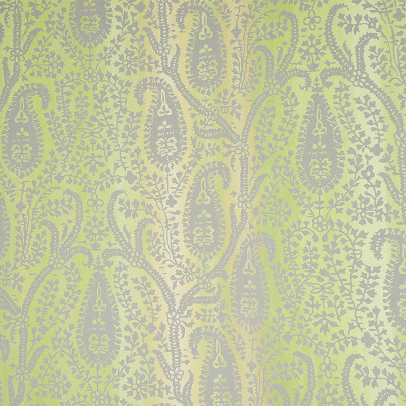 Grüner Kaschmir-Organza-Vorhang, 140 x 290 cm