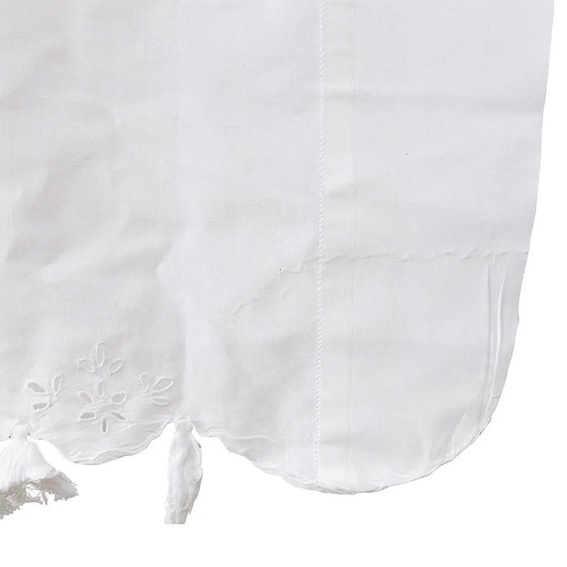 Moments Tenda A Strati Ricamata - Bianca 147x76 Cm - Coppia Di Pannelli Con Tasca Per Asta 3,8 Cm - 4