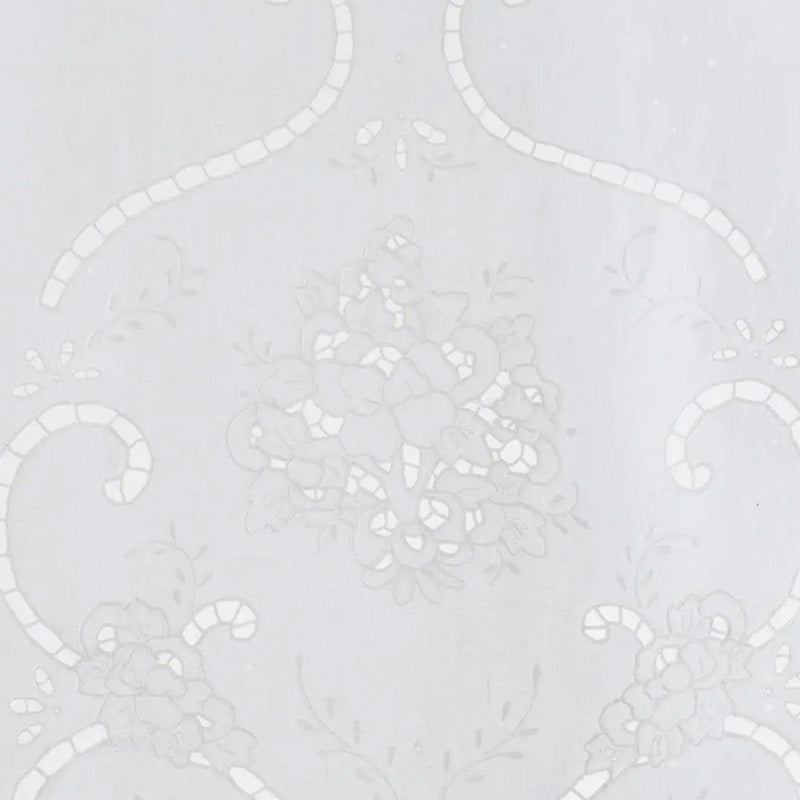 Handbestickter Vorhang aus Leinenmischung, hergestellt in Italien, Marie-Claire-Variante