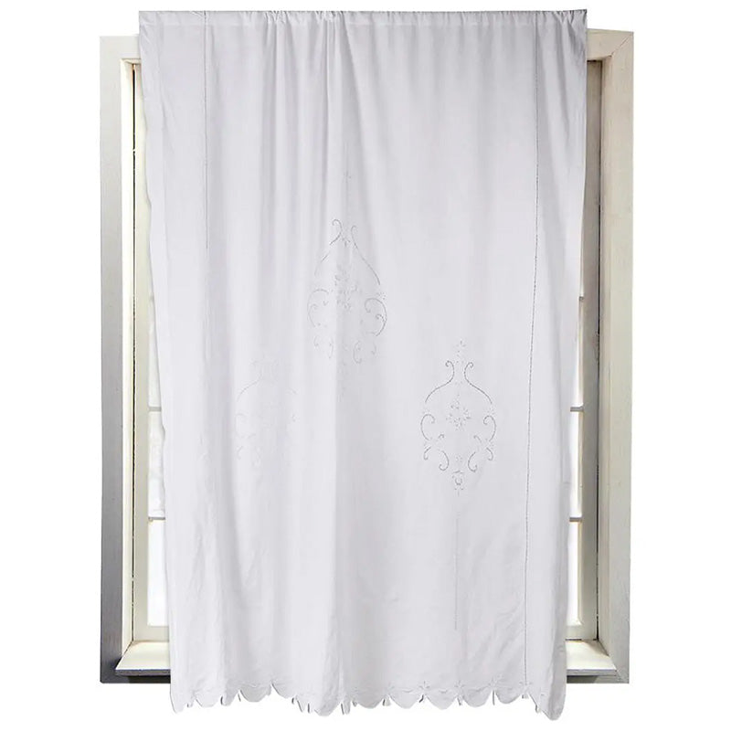 Hand embroidered curtain in linen blend Made in Italy Marie Claire variant