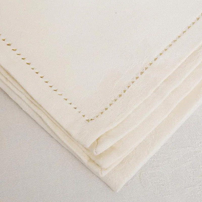 Nappe + 6 serviettes en coton fabriqué en Flandre, Italie