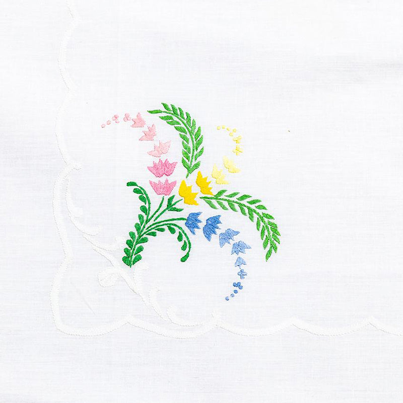 Tea tablecloth + 4 embroidered napkins 100% Cotton variant Linda