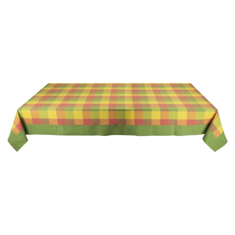 Yarn-dyed tablecloth 100% Canterbury Cotton Green