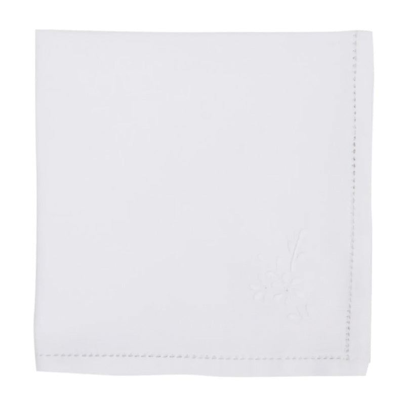 Serviettes en coton blanc 40x40 cm Francesca 2 pièces