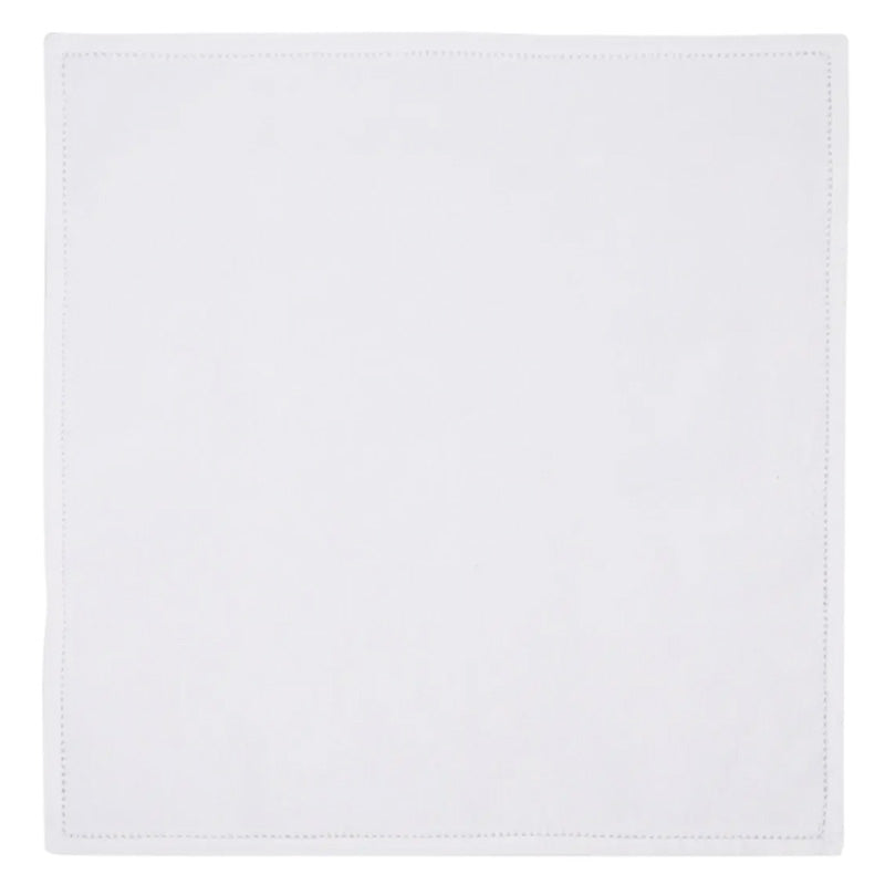 White napkin in linen blend 40x40 cm