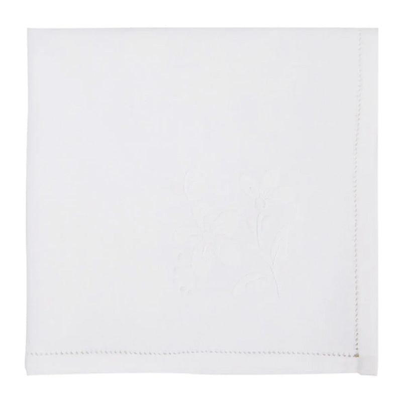 Tovaglioli bianchi in misto Lino 40x40 cm Clara 2 pezzi