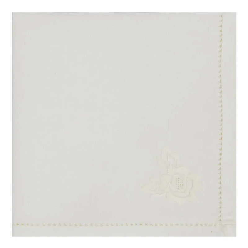 Ivory napkins in linen blend 40x40 cm Damiani 2 pieces